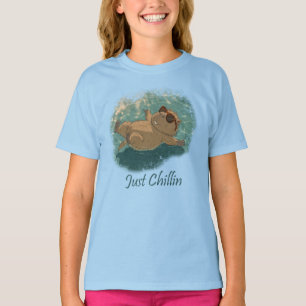 Aquarell-Stil Lustige Capybara Entspannungs-Zitat T-Shirt
