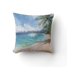Aquarell Strand Hawaii