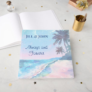 Aquarell-Strand-Hochzeitsgästebuch Gästebuch