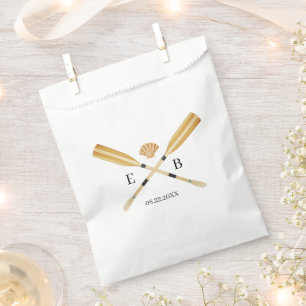 Aquarell-Strand-Ruder-Hochzeit Geschenktütchen