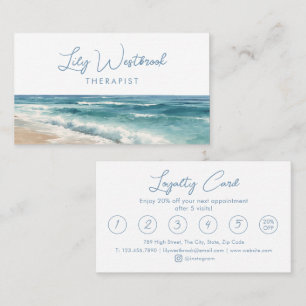 Aquarell-Strand-Therapeut-Psychologe Elegant Treuekarte