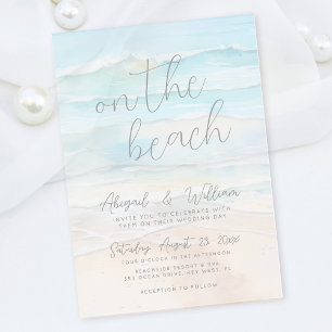 Aquarell Strandhochzeit Acryleinladungen