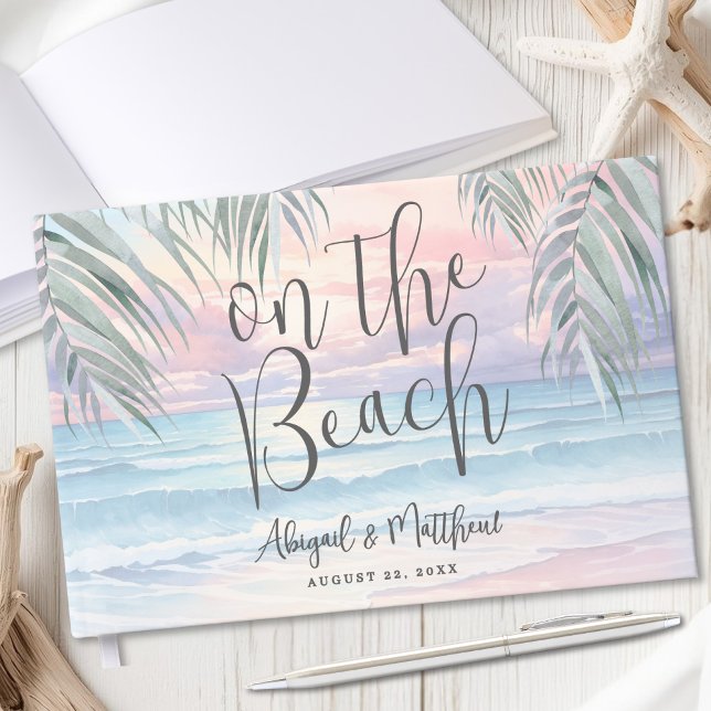 Aquarell Strandhochzeit Gästebuch (Watercolor On The Beach Wedding Guest Book )