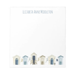 Aquarell Strandhütten Personalized Notizblock