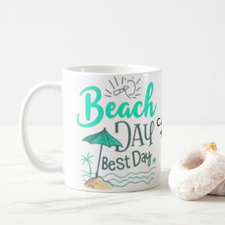 Aquarell-Strandtag-Best-Day-Tasse Kaffeetasse
