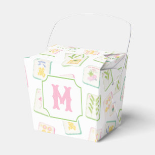 Aquarell Südlicher Sommer Mahjong Kacheln Monogram Geschenkschachtel