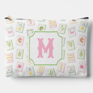 Aquarell Südstaaten Sommer Mahjong Kacheln Monogra Zubehörtasche