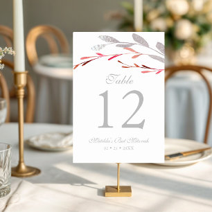 Aquarell Sukkulenten Blumen Botanisch Bat Mitzwa Tischnummer