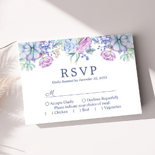 Aquarell Sukkulenten Floral Boho Hochzeit RSVP Karte