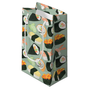Aquarell-Sushi-Muster Kleine Geschenktüte