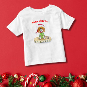 Aquarell Süßer Cavalier King Charles Spaniel Weihn T-Shirt