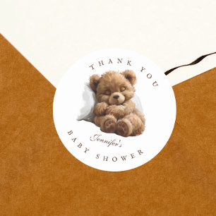 Aquarell Süßer Teddybär Danke Aufkleber
