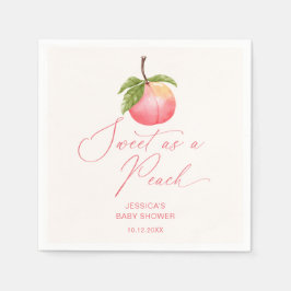 Aquarell Sweet als Peach Baby Dusche Serviette
