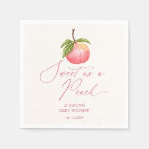 Aquarell Sweet als Peach Baby Dusche Serviette