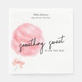 Aquarell Sweet Bow Cotton Candy Baby Dusche Serviette