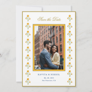 Aquarell-Tagetes Foto Save-the-Date Save The Date