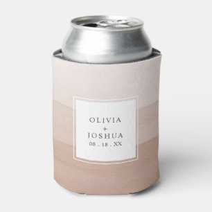 Aquarell-Tan-Ombre-Hochzeit Dosenkühler