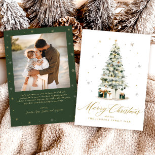 Aquarell-Tannen-Weihnachten Elegant Feiertagskarte