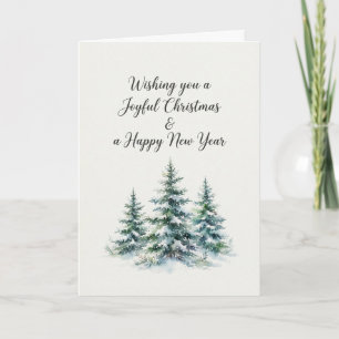 Aquarell-Tannen-Weihnachtskarte Karte