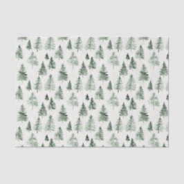 Aquarell-Tannenbaum-Seidenpapier Wald Forst  Seidenpapier