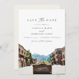 Aquarell Telluride Colorado Save the Date Einladung