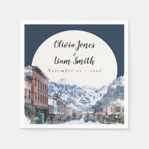 Aquarell Telluride Colorado Serviette