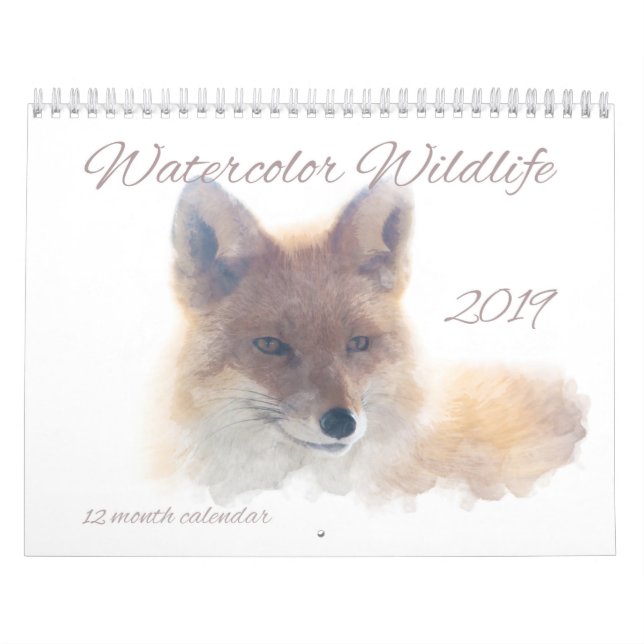 Aquarell-Tier-Kalender Kalender (Titelbild)