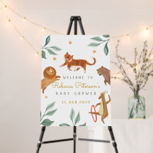 Aquarell Tiere Babydusche Begrüßungsschale