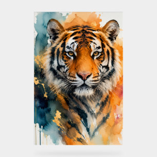 Aquarell-Tiger-Acryl-Schild Acrylschild