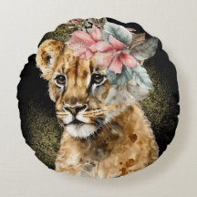 Aquarell-Tiger-Blumenkunst