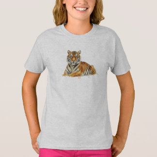 Aquarell-Tiger-Illustration – Majestätische Wildti T-Shirt