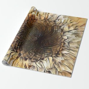 Aquarell-Tiger-Sonnenblume Elegante Kollektion Geschenkpapier