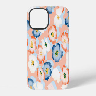 Aquarell Tinte Blume: Vintages Muster iPhone 12 Hülle