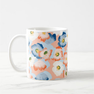 Aquarell Tinte Blume: Vintages Muster Kaffeetasse