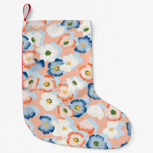 Aquarell Tinte Blume: Vintages Muster Kleiner Weihnachtsstrumpf