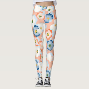 Aquarell Tinte Blume: Vintages Muster Leggings