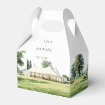 Aquarell Tipi Marquee Garten Hochzeit im Freien