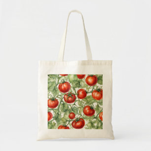 Aquarell-Tomatenranken-Muster Botanischer Garten Tragetasche