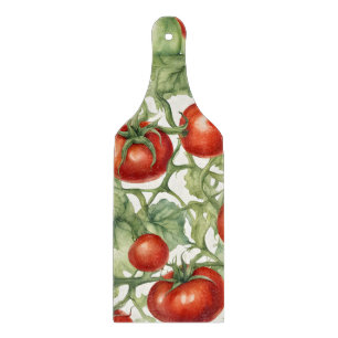 Aquarell-Tomatenreben-Muster Botanischer Garten Schneidebrett