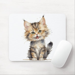 Aquarell Tortoise Muschel Kitten Mousepad