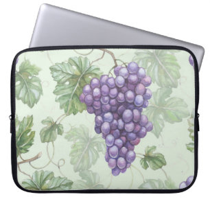Aquarell-Trauben, Frucht nahtloses Muster. Laptopschutzhülle