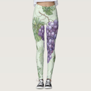 Aquarell-Trauben, Frucht nahtloses Muster. Leggings