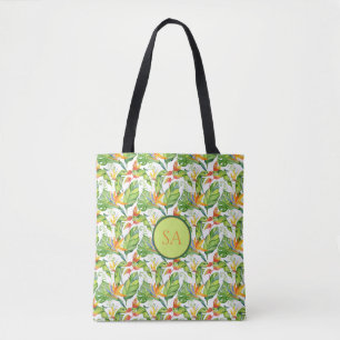 Aquarell-Tropische-Monstera-Blätter-Monogramm