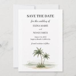 Aquarell-Tropische-Palme-Foto-Save-the-Date Einladung