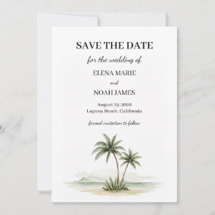 Aquarell-Tropische-Palme-Foto-Save-the-Date Einladung