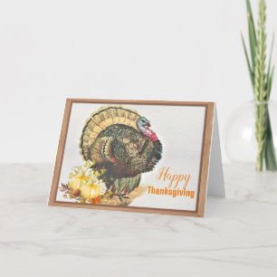 Aquarell Truthahn und Kürbisse Thanksgiving Feiertagskarte