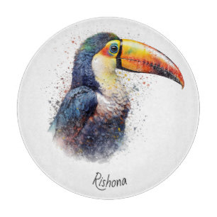 Aquarell-Tukan-Tropen-Küchen-Geschenkstil Schneidebrett