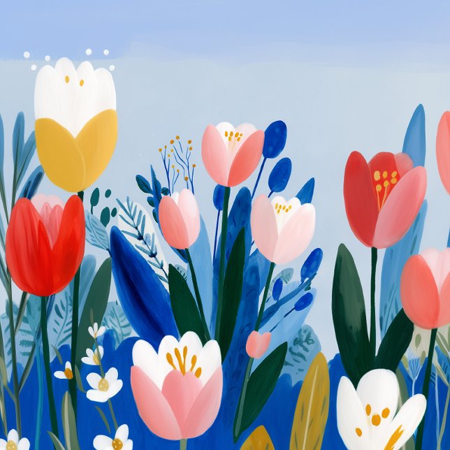 Aquarell-Tulpen Muttertags handgemalt Feiertagskarte (Von Creator hochgeladen)