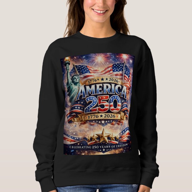 Aquarell Unabhängigkeitstag Sweatshirt (Vorderseite)
