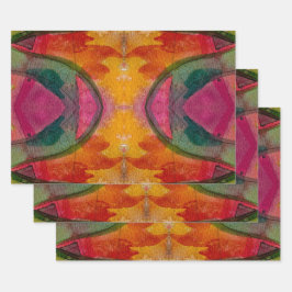 Aquarell und Abstrakte Ausdruckskunst Geschenkpapier Set